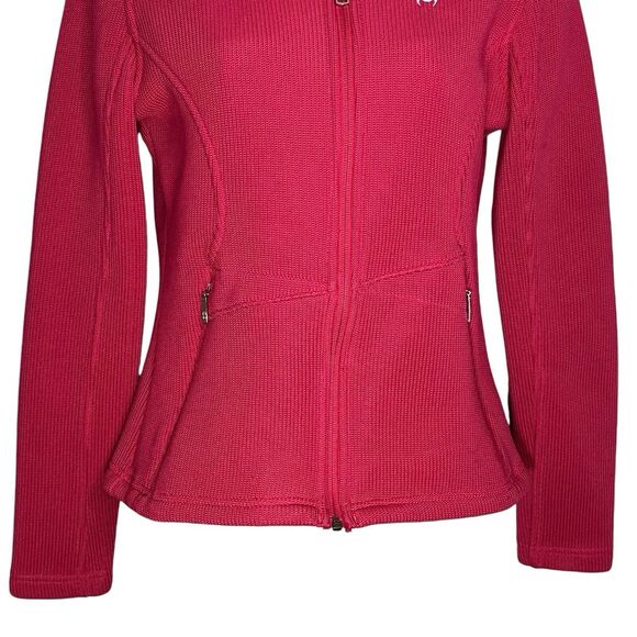 Spyder Endure Jacket Womens S Pink Full Zip Stretch Knit Pockets Fleece Lined - Picture 4 of 15